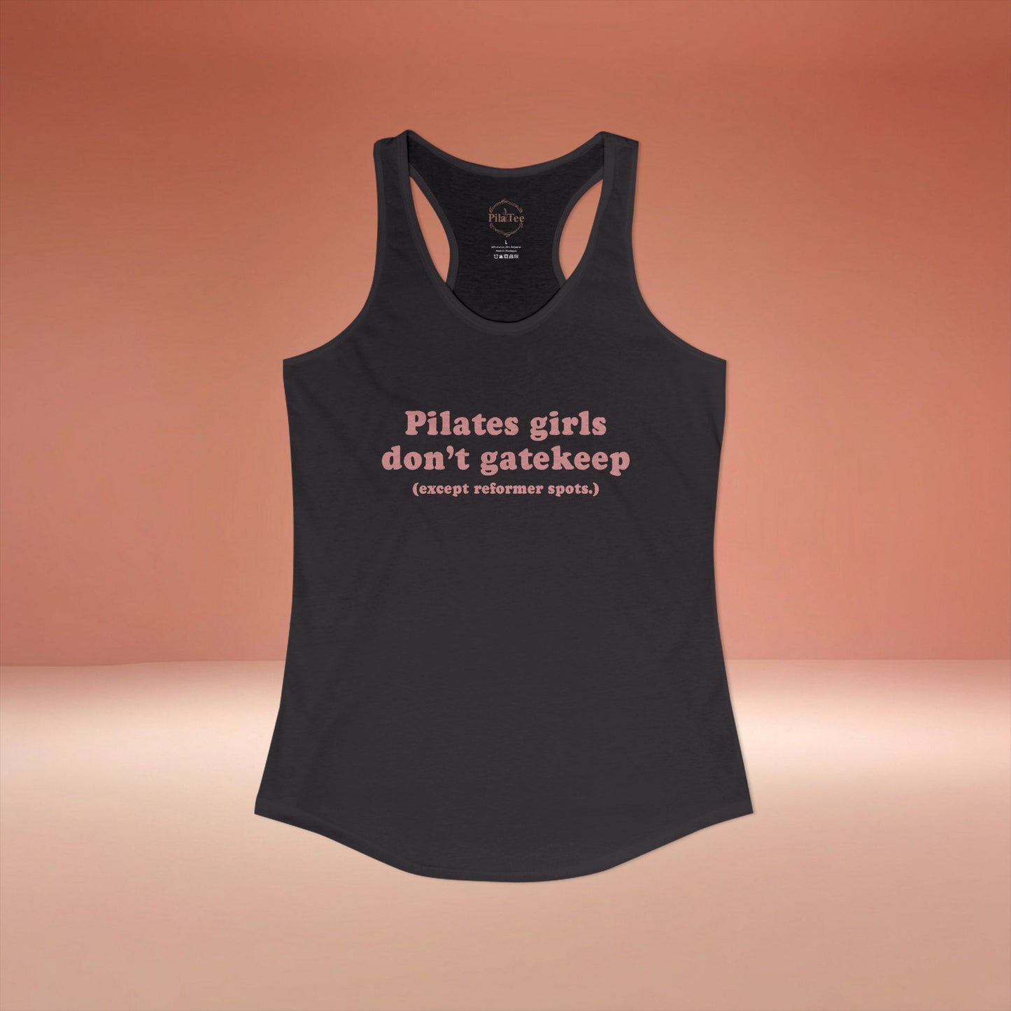 Pilates Girls Don't Gatekeep Racer Tanktop