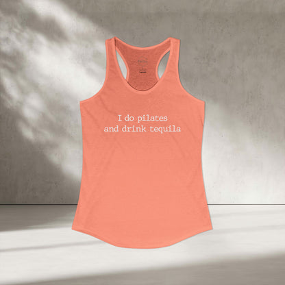 Pilates And Tequila Racer Tanktop