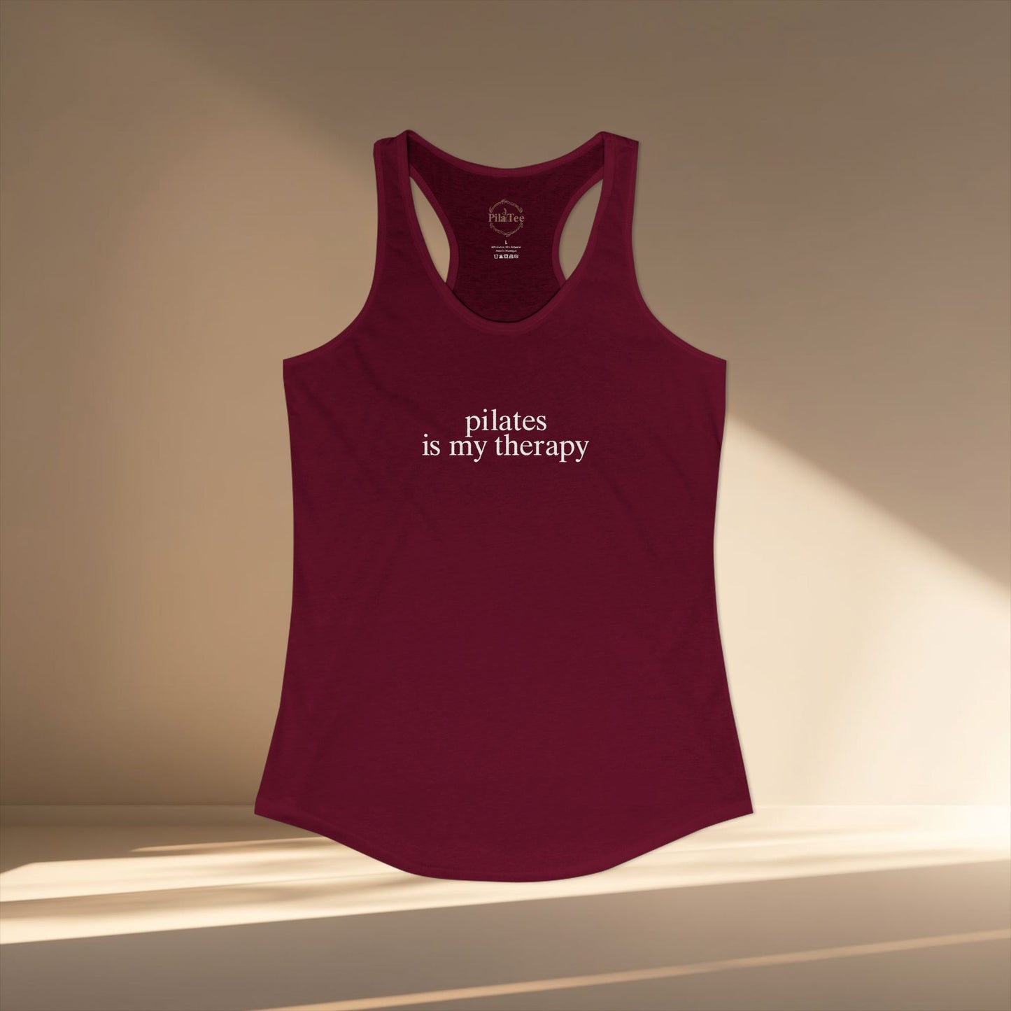 Pilates Is My Therapy Racer Tanktop