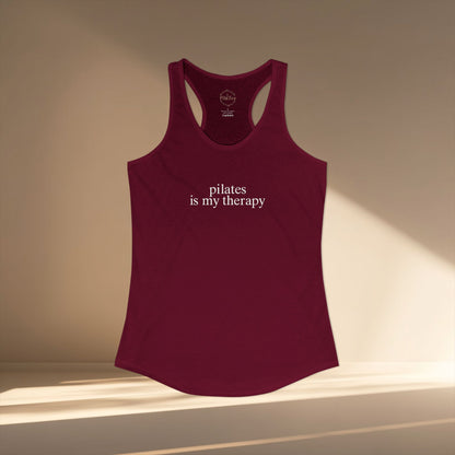 Pilates Is My Therapy Racer Tanktop