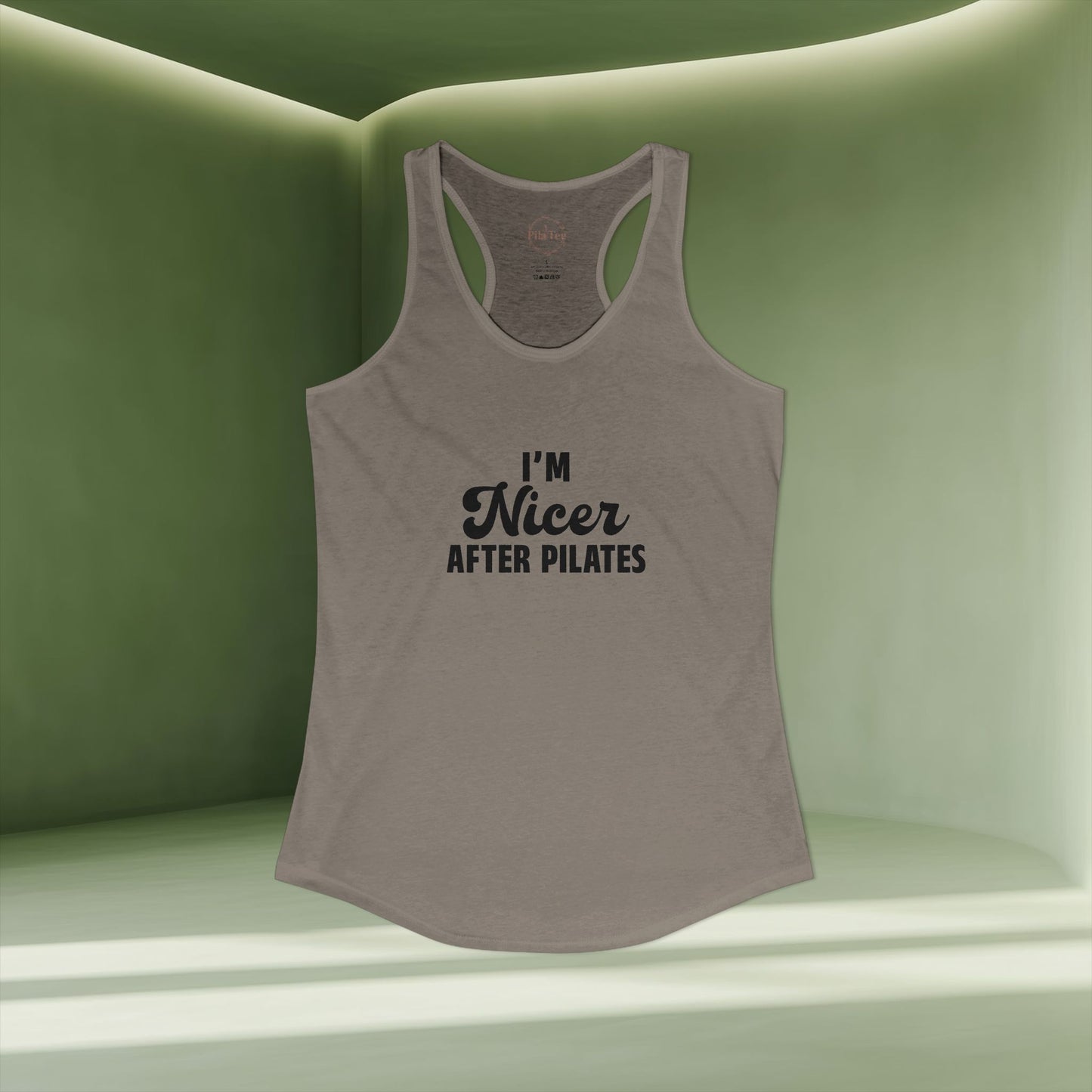 I'm Nicer After Pilates Racer Tanktop