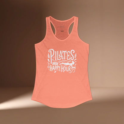 Pilates Is My Happy Hour Racer Tanktop