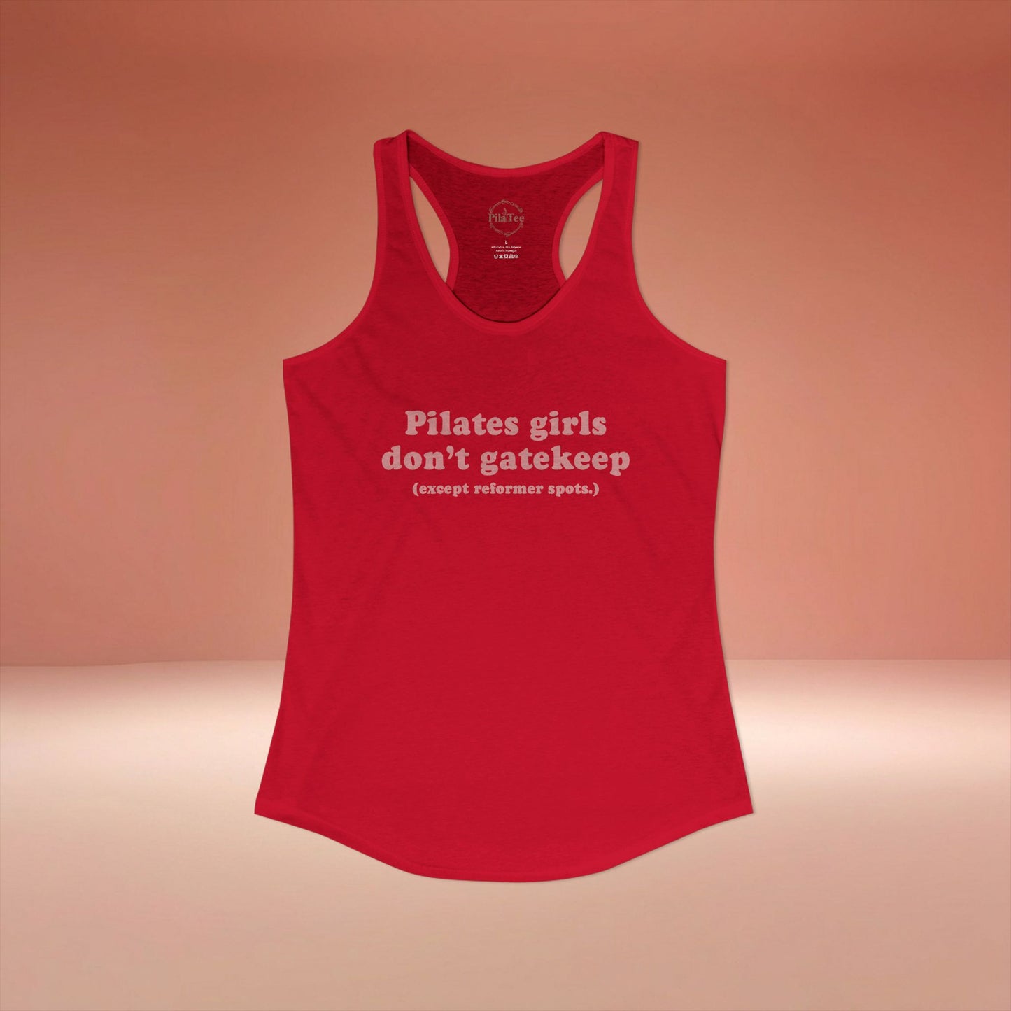 Pilates Girls Don't Gatekeep Racer Tanktop