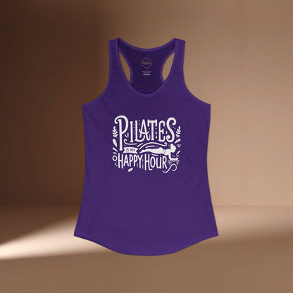 Pilates Is My Happy Hour Racer Tanktop