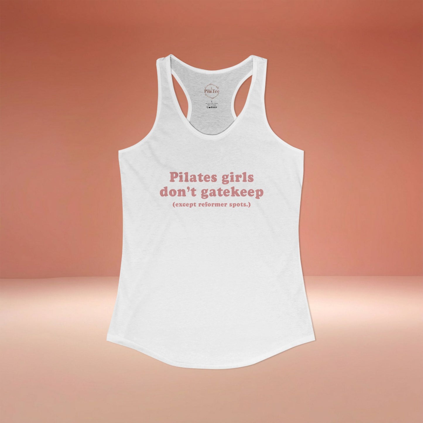Pilates Girls Don't Gatekeep Racer Tanktop
