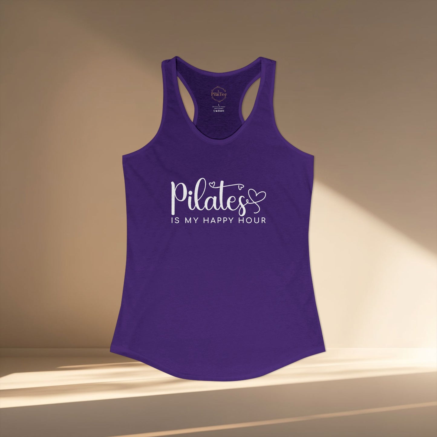 Pilates Is My Happy Hour Racer Tanktop