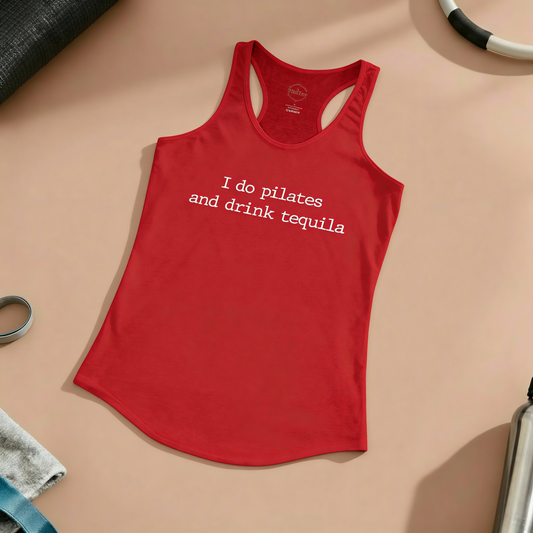 Pilates And Tequila Racer Tanktop