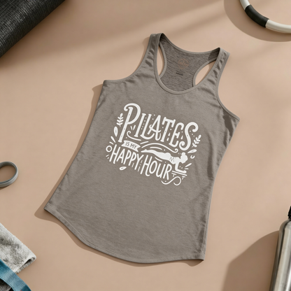 Pilates Is My Happy Hour Racer Tanktop