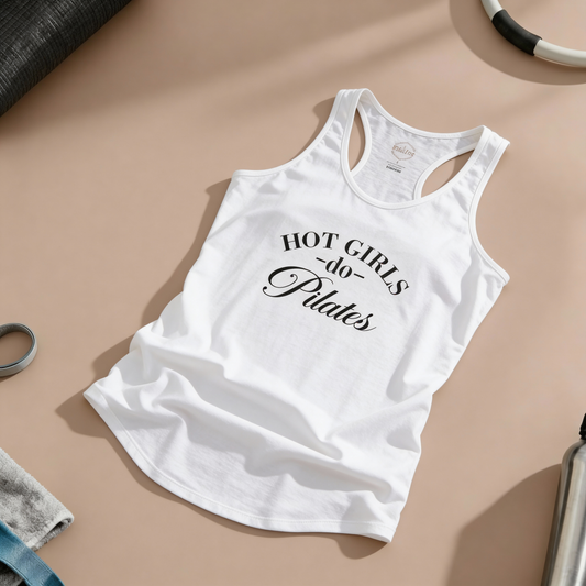 Hot Girls Do Pilates Racer Tanktop