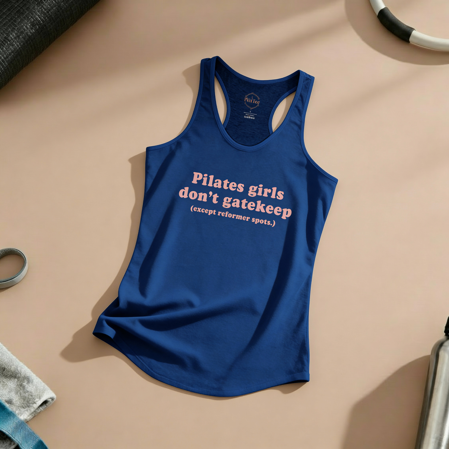 Pilates Girls Don't Gatekeep Racer Tanktop