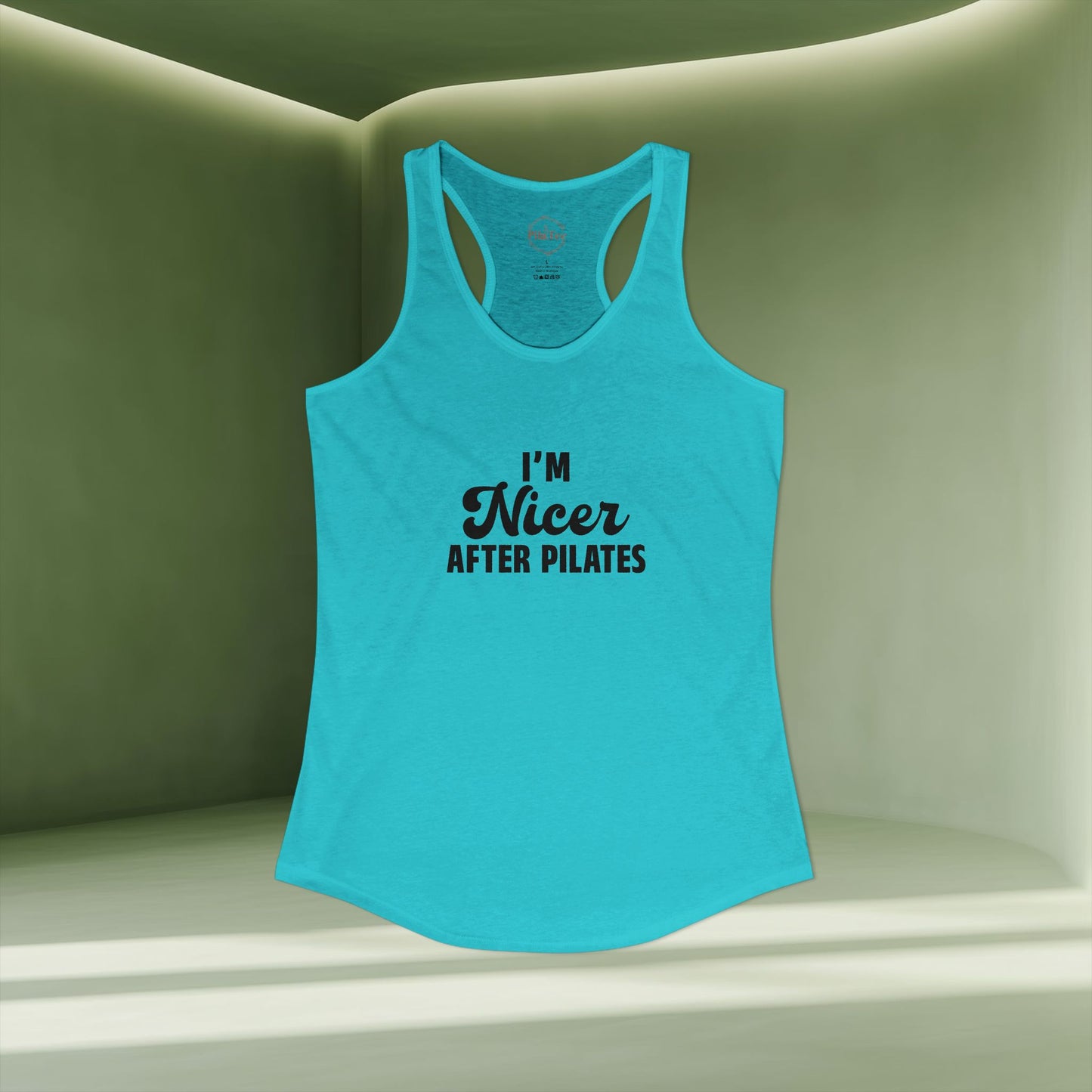 I'm Nicer After Pilates Racer Tanktop