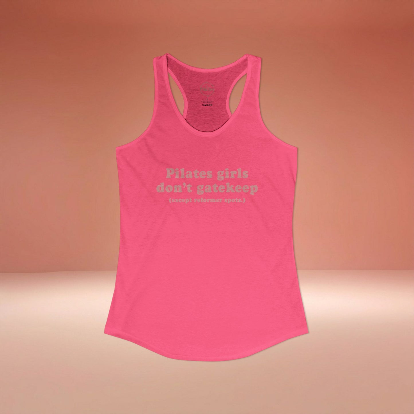 Pilates Girls Don't Gatekeep Racer Tanktop