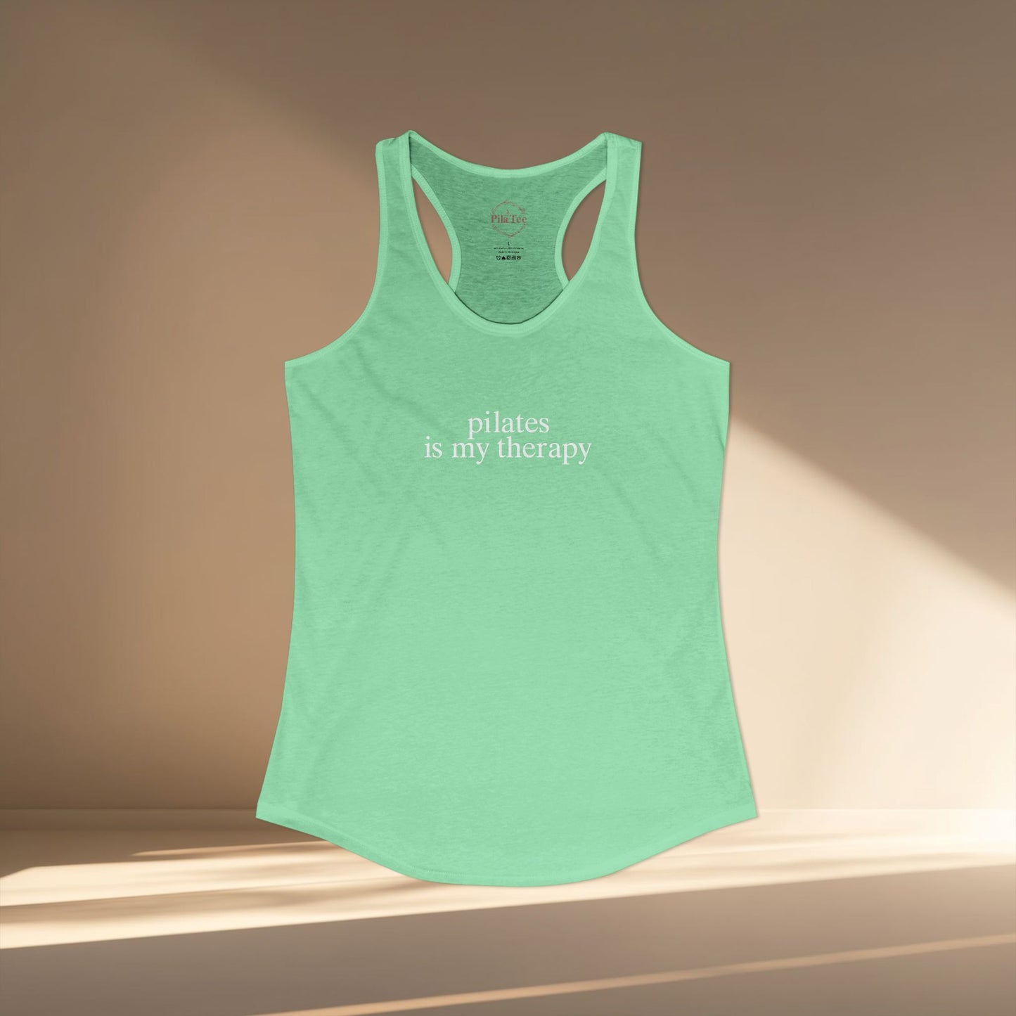 Pilates Is My Therapy Racer Tanktop
