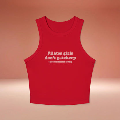Pilates Girls Don't Gatekeep Lifestyle Tanktop