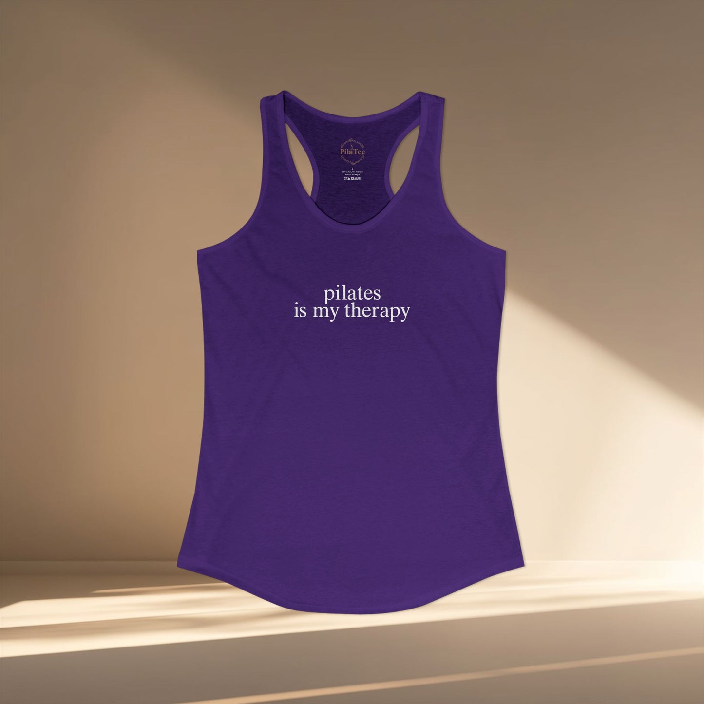 Pilates Is My Therapy Racer Tanktop