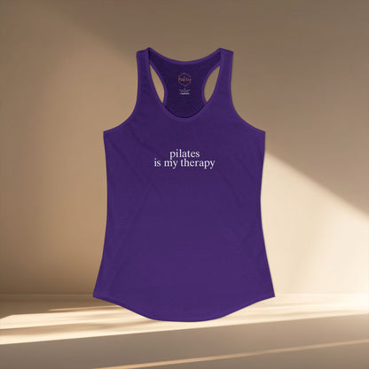 Pilates Is My Therapy Racer Tanktop