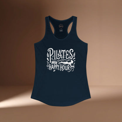 Pilates Is My Happy Hour Racer Tanktop