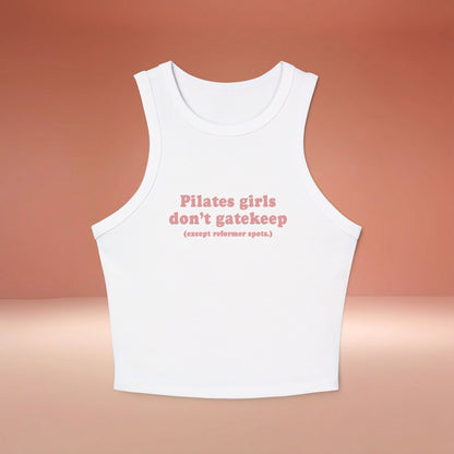 Pilates Girls Don't Gatekeep Lifestyle Tanktop