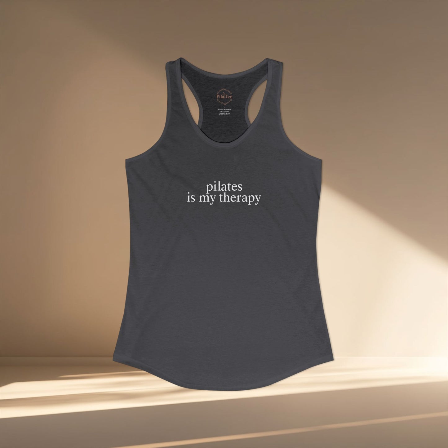 Pilates Is My Therapy Racer Tanktop