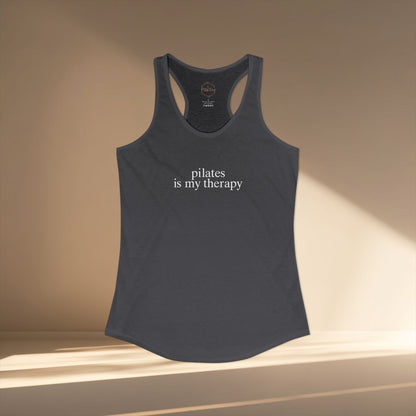 Pilates Is My Therapy Racer Tanktop