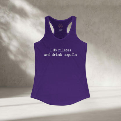 Pilates And Tequila Racer Tanktop
