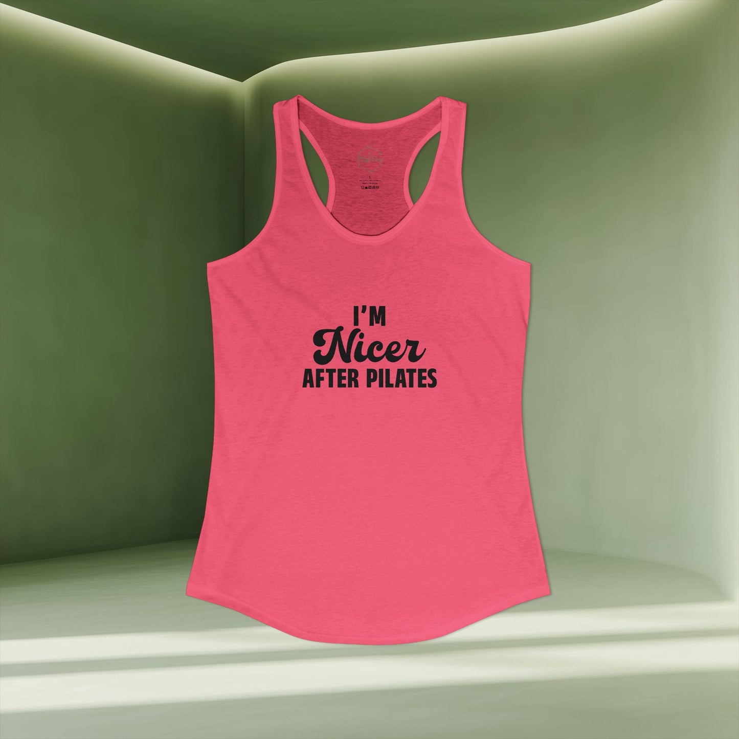I'm Nicer After Pilates Racer Tanktop