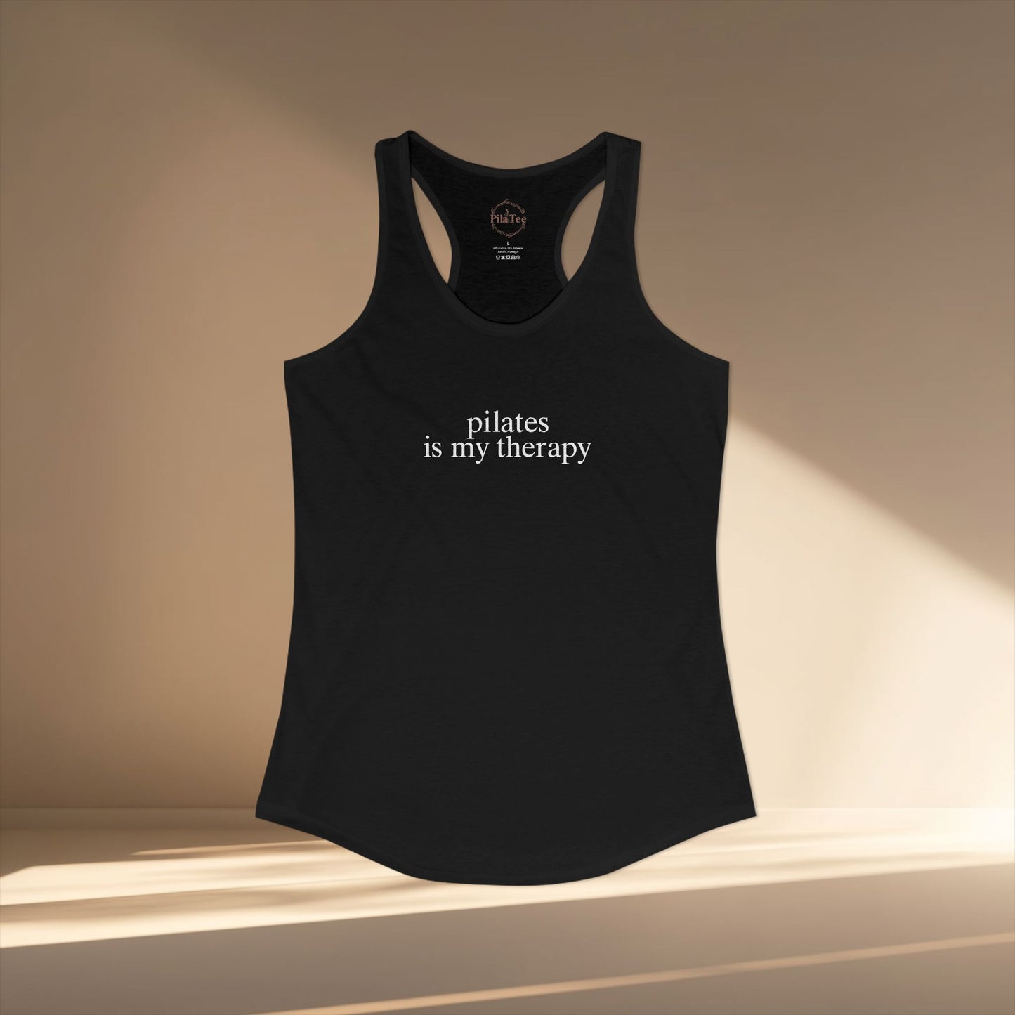 Pilates Is My Therapy Racer Tanktop