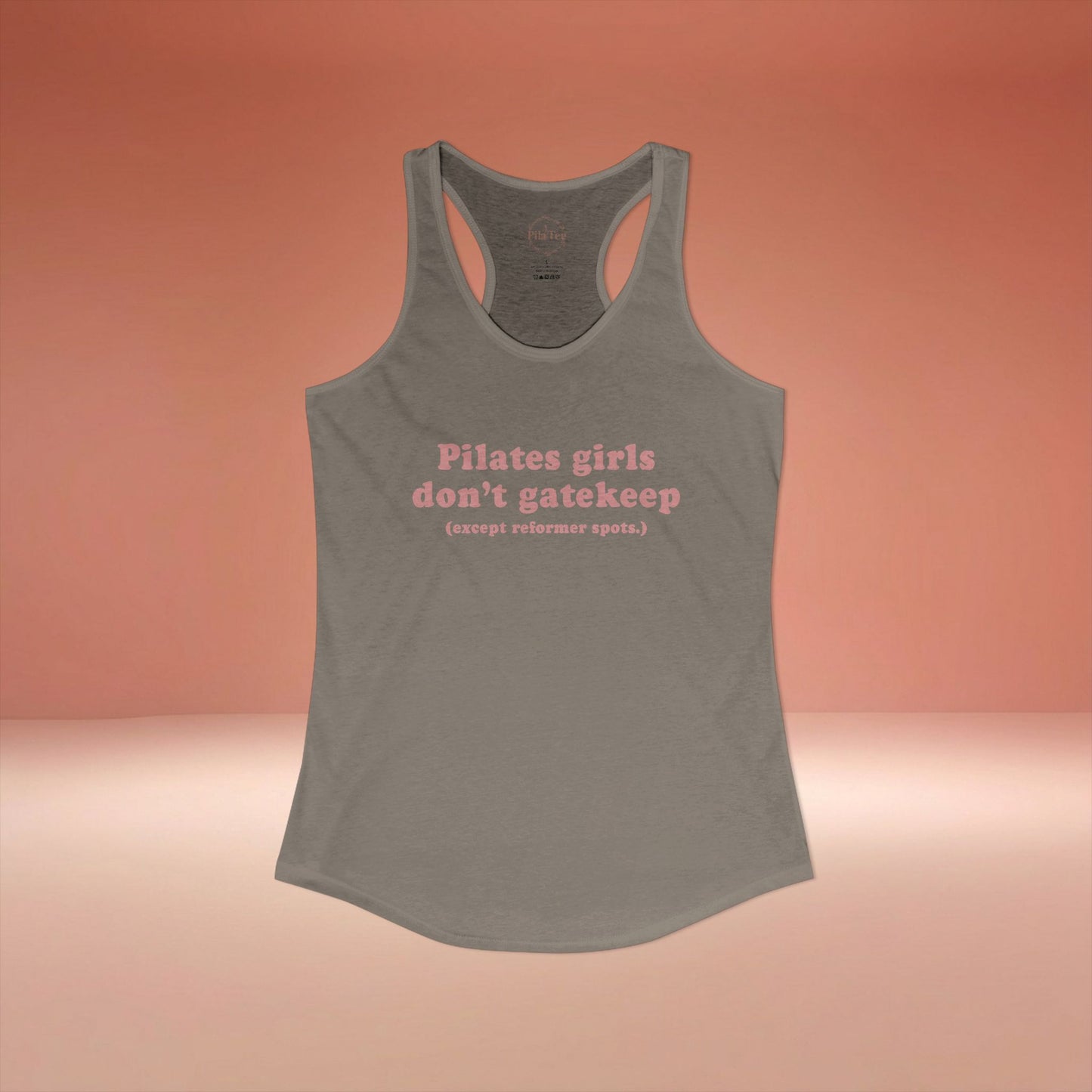 Pilates Girls Don't Gatekeep Racer Tanktop
