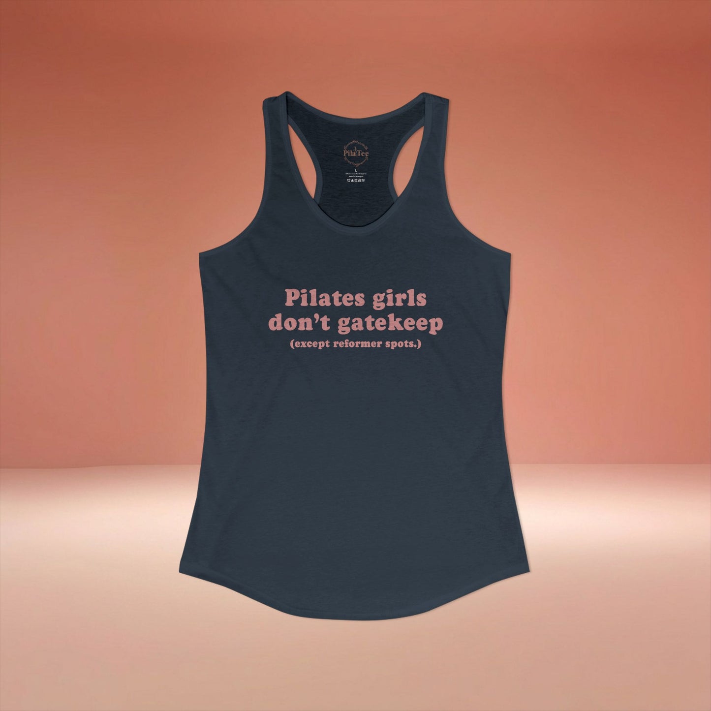 Pilates Girls Don't Gatekeep Racer Tanktop