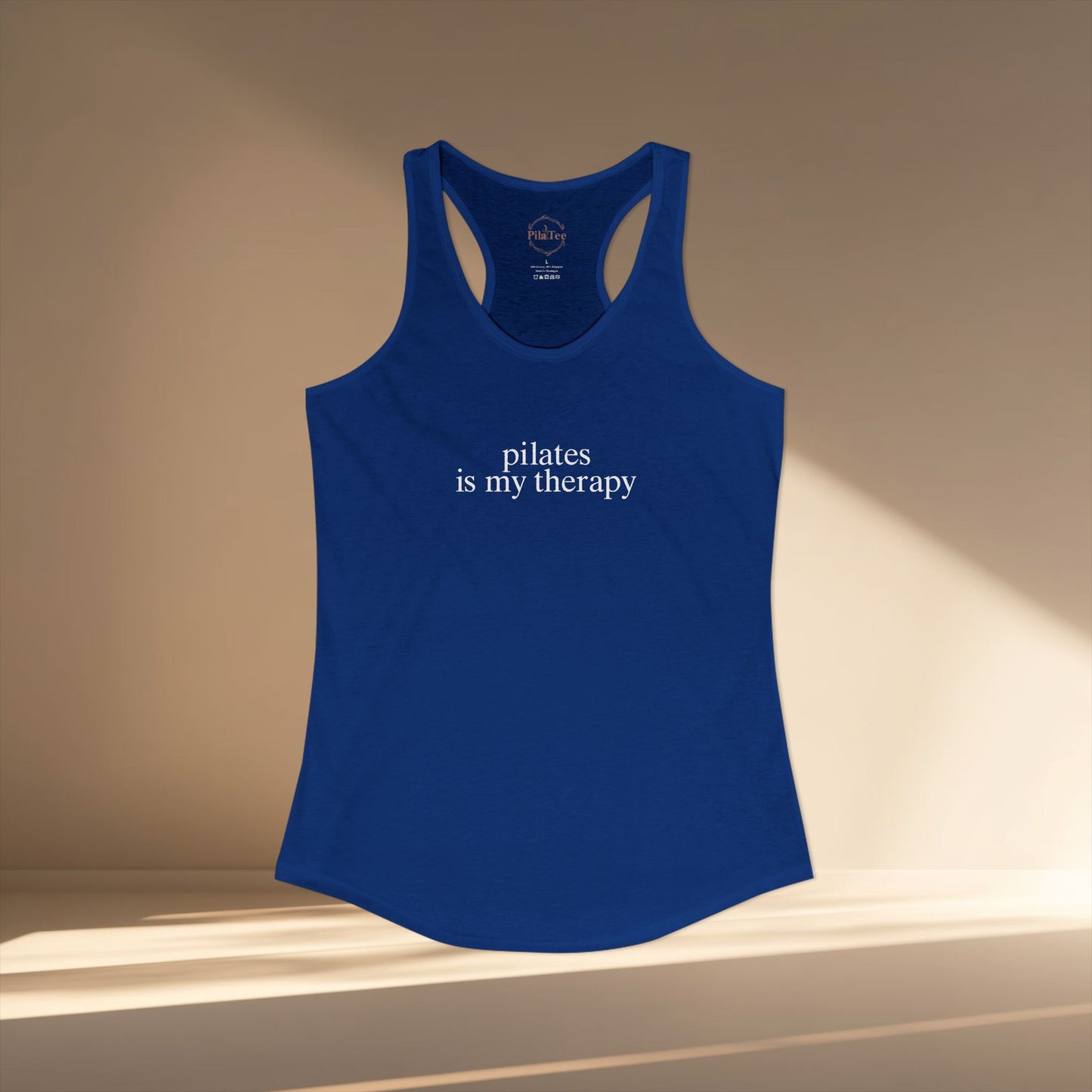 Pilates Is My Therapy Racer Tanktop
